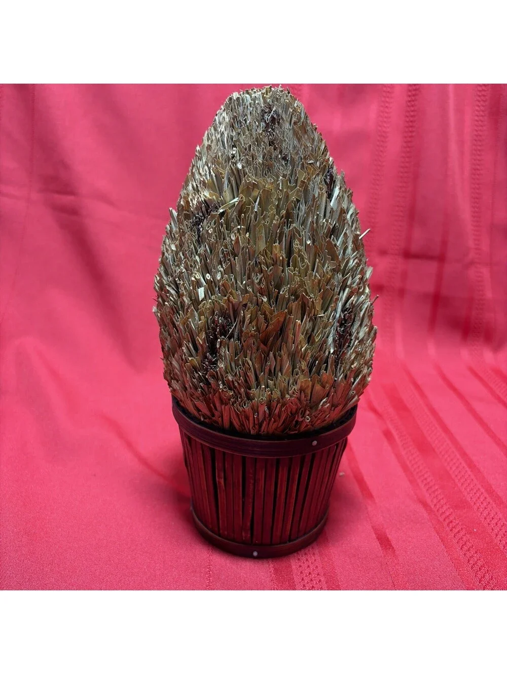 Decorative Wheat Topiary 10 1/2 Inch H Autumn Fall Natural